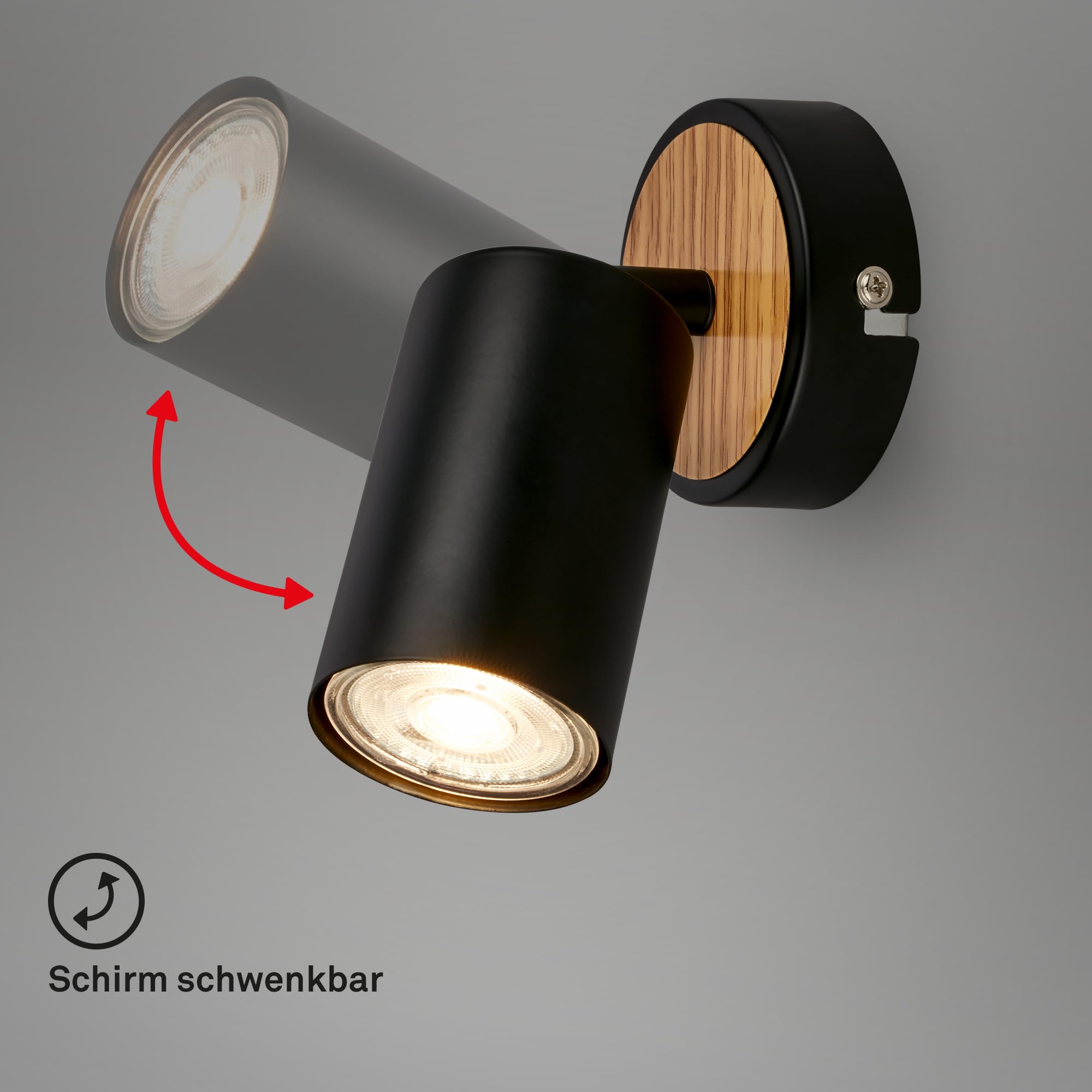 briloner-wandleuchte-schwenkbar-gu10-max-9w-8x15-5-cm-schwarz-holz image 6