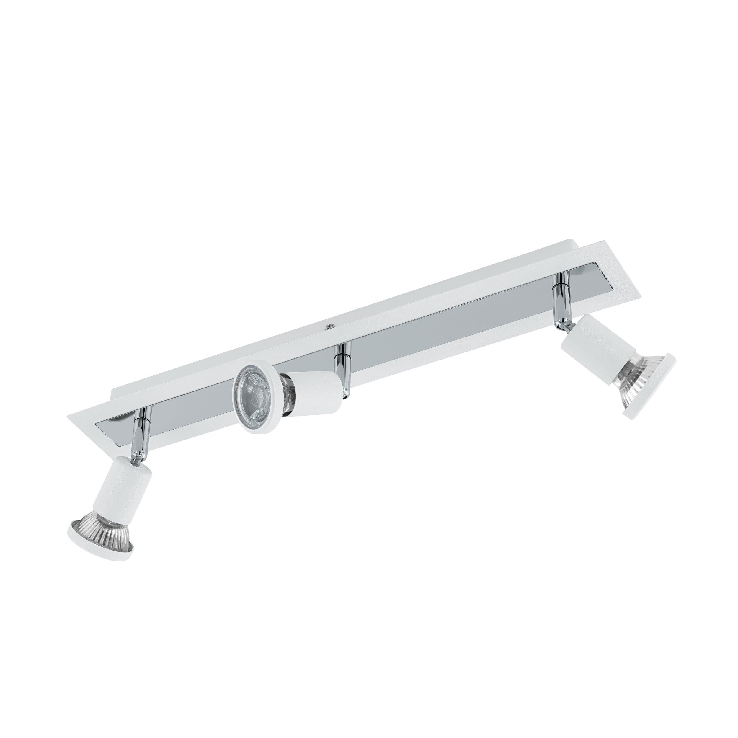 eglo-sarria-deckenlampe-3-flammig-wei-chrom-gu10-inkl-leuchtmittel image 1
