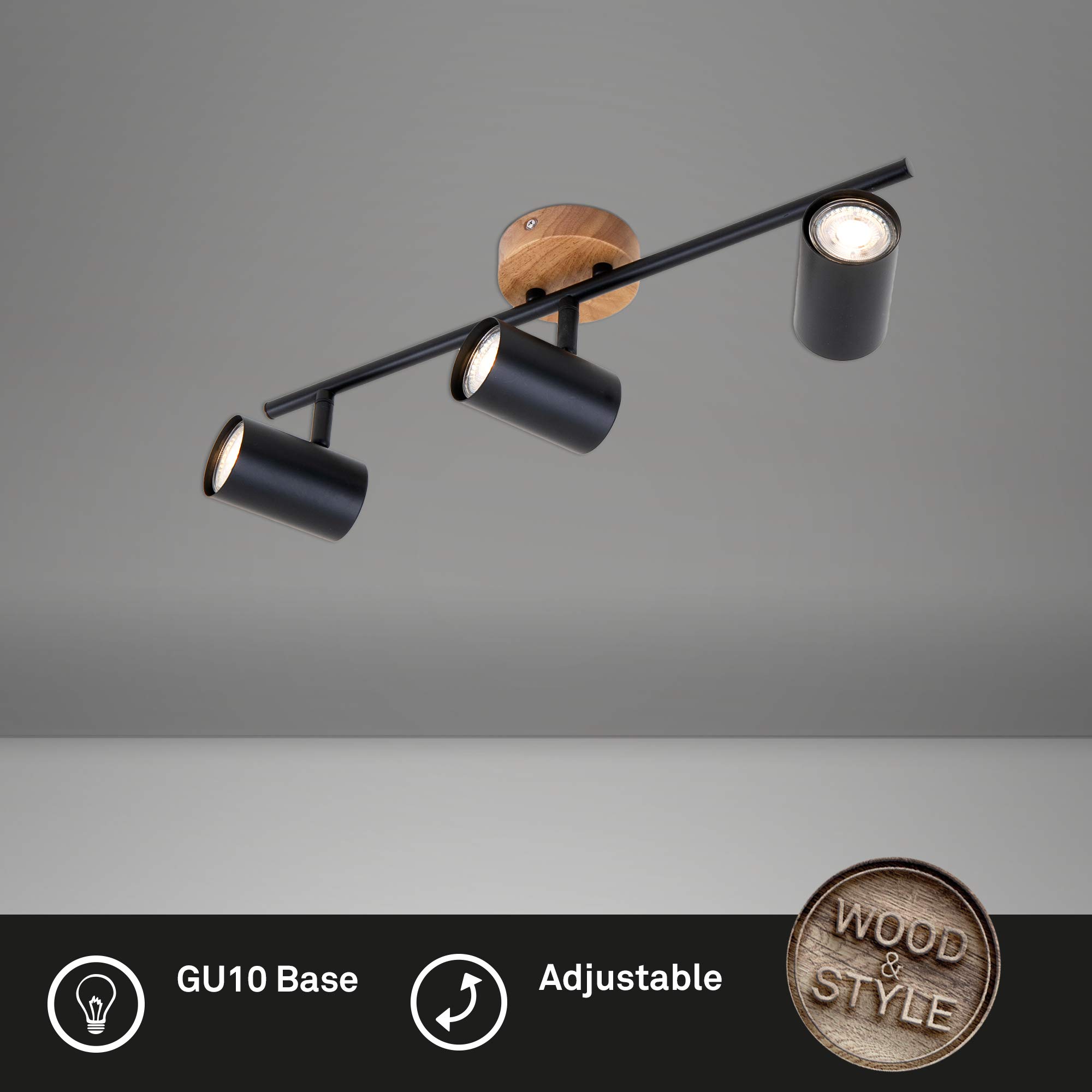 briloner-deckenlampe-3-flammig-schwenkbar-holzbasis-gu10-47-3x9x14-3-cm-schwarz image 3