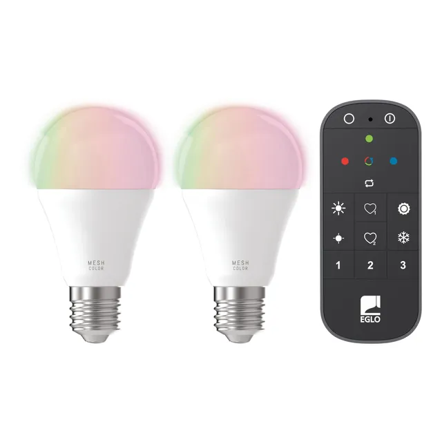 eglo-connect-z-smart-home-led-2er-set-e27-a60-zigbee-matter-rgb-dimmbar-mit-fern image 1