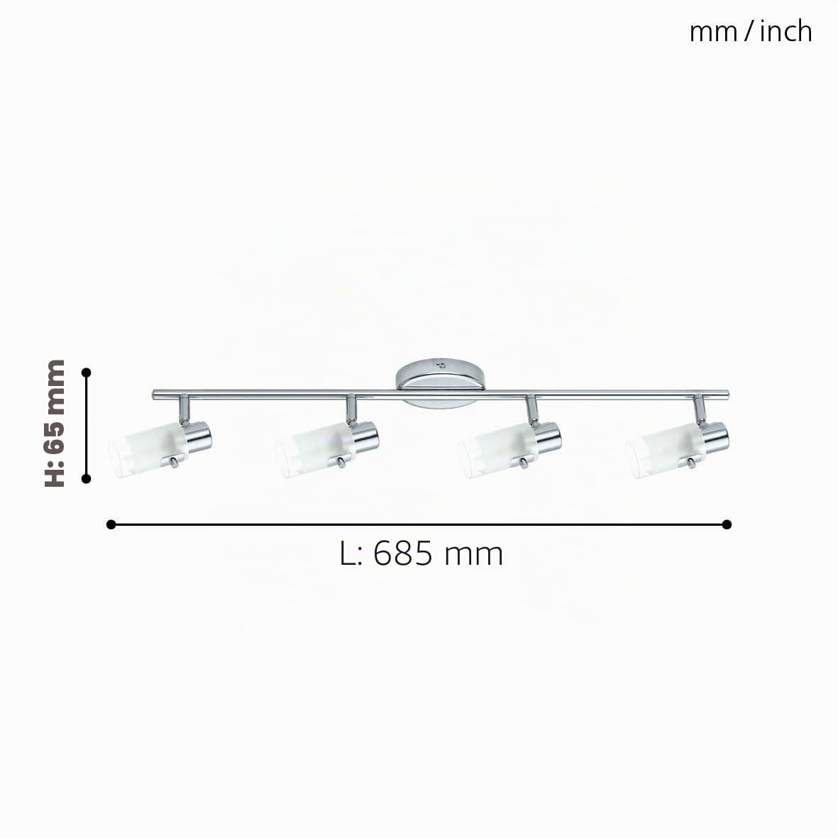 eglo-orvieto-2-led-deckenlampe-4-flammig-chrom-wei-g9-inkl-leuchtmittel image 2