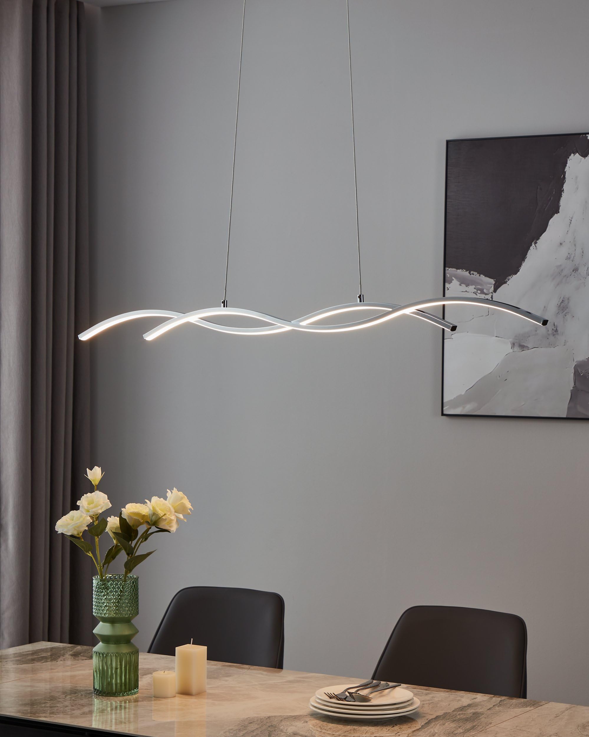 eglo-lasana-2-led-pendellampe-120cm-chrom-wei-2x14w image 3