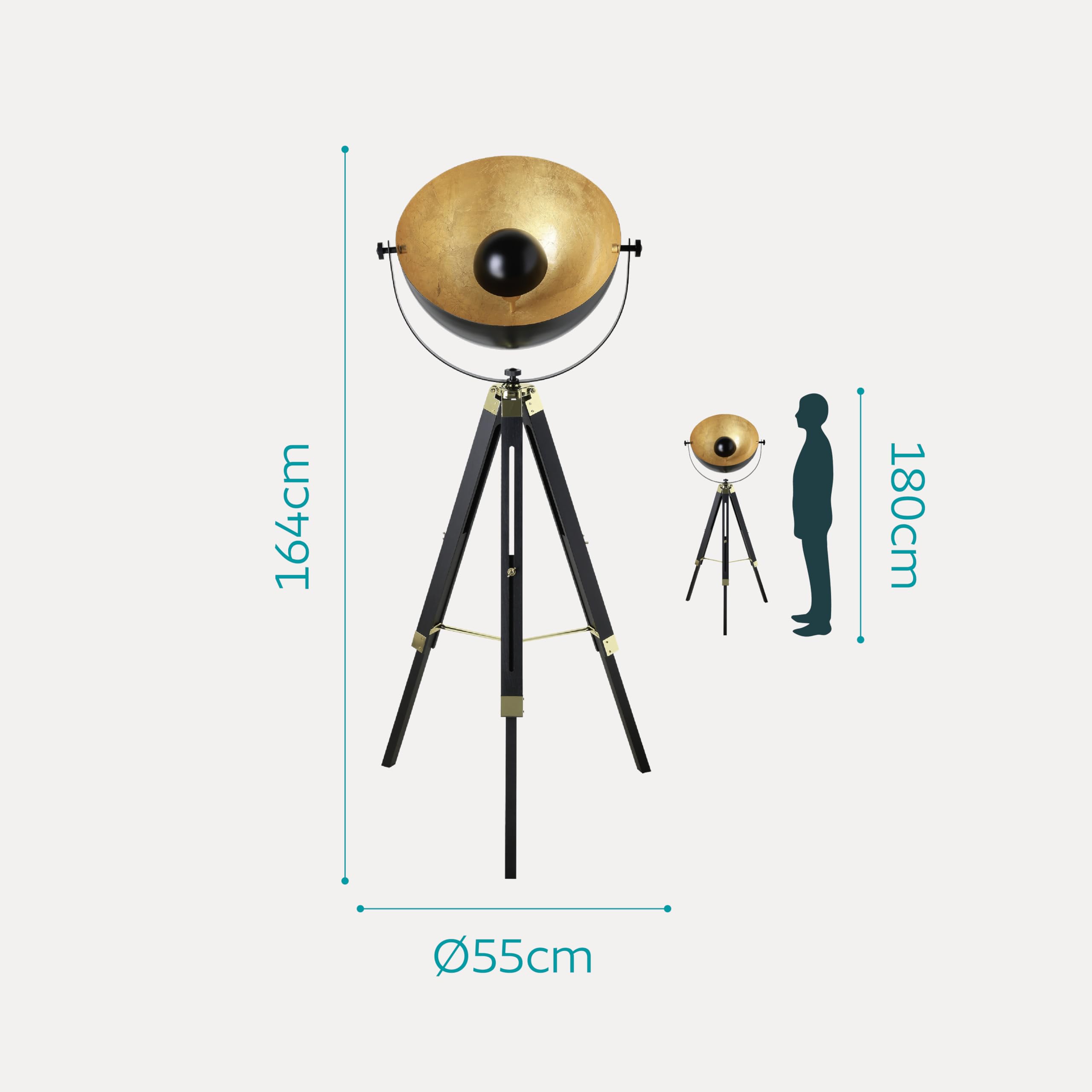 eglo-covaleda-stehlampe-industrial-e27-max-60-watt-164-cm-schwarz-messing-gold image 5