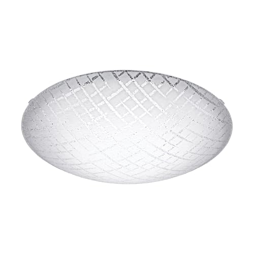 eglo-riconto-1-led-deckenleuchte-25-cm-wei-geriffeltes-glas-950lm-3000k image 2