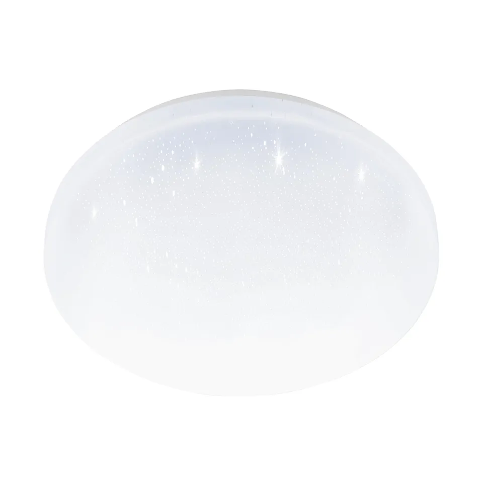 eglo-pogliola-e-led-deckenleuchte-rund-26-cm-wei-mit-kristall-effekt image 1