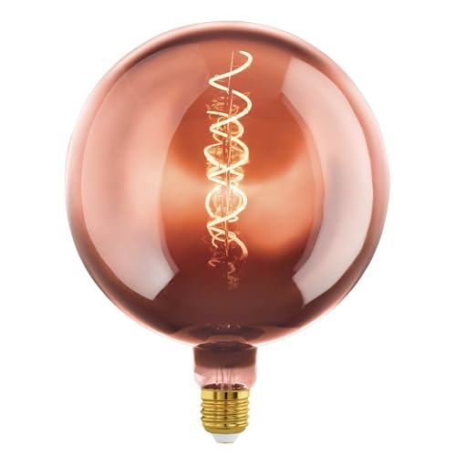 eglo-spiral-led-globe-g200-20-cm-kupfer-e27-dimmbar-1600k image 8