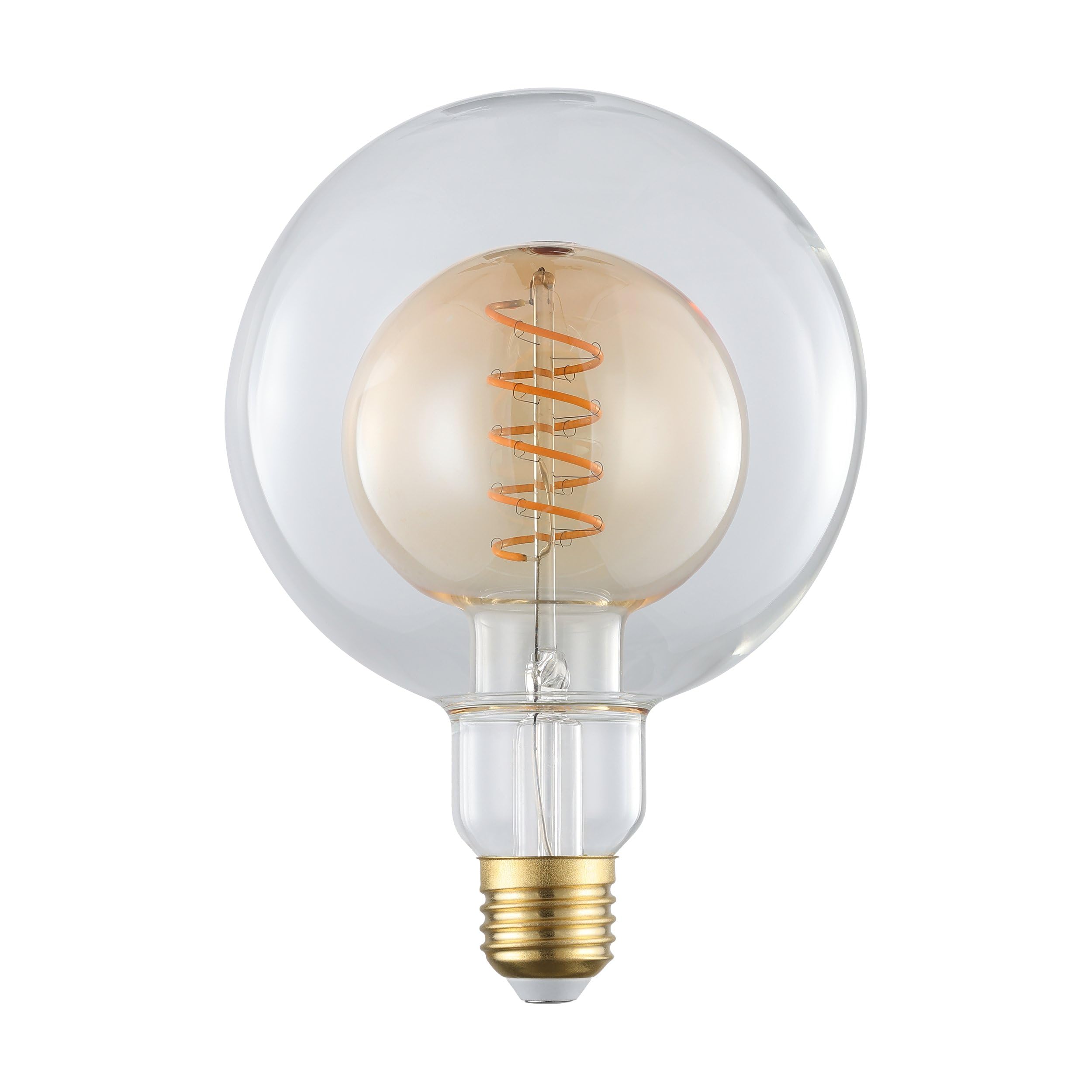 eglo-spiral-led-retro-gl-hbirne-g125-e27-big-size-dimmbar-amber-4w-200lm-2000k image 2