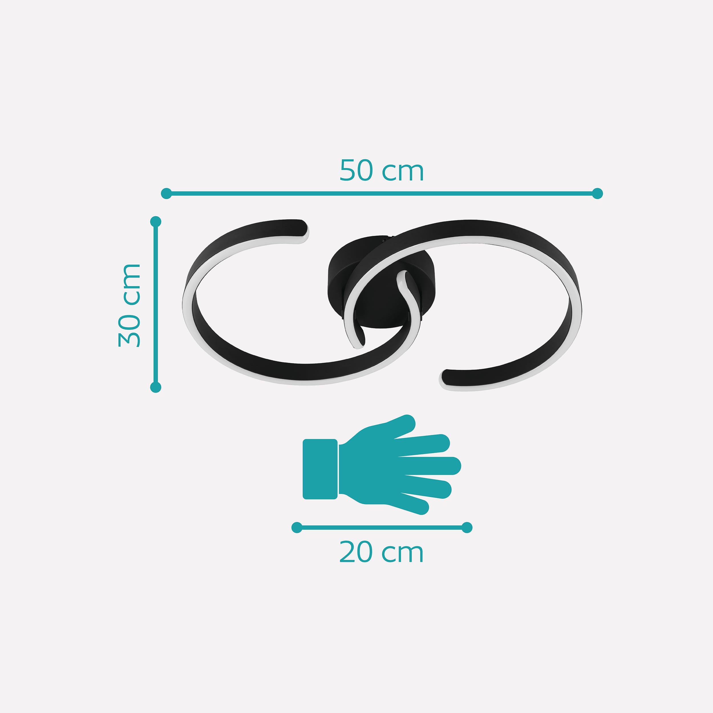 eglo-rolimare-led-deckenleuchte-geschwungen-schwarz-50cm-4000k image 5