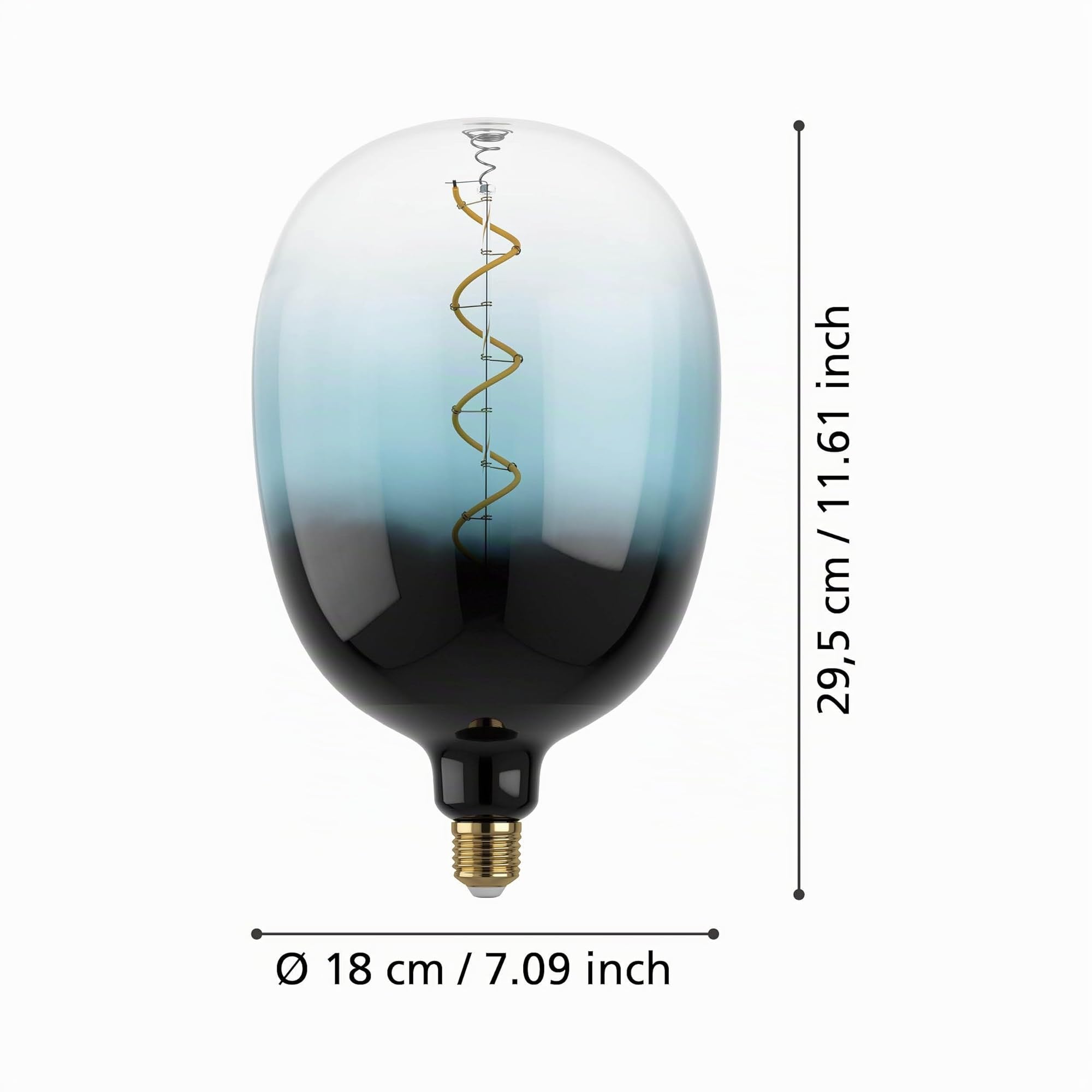 eglo-spiral-big-size-t180-e27-retro-gl-hbirne-xxl-dimmbar-petrol-schwarz-2000k image 3