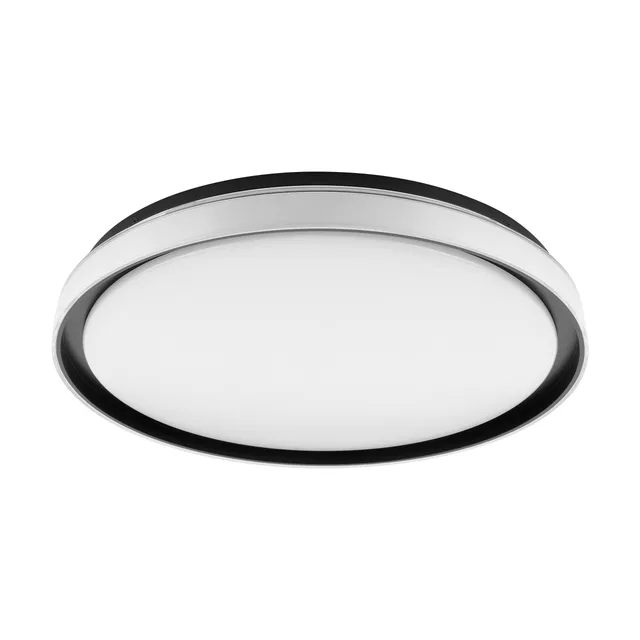 eglo-seluci-led-deckenleuchte-49-cm-mit-fernbedienung-und-backlight-wei-schwarz image 1