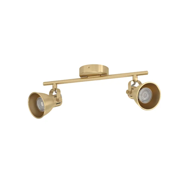 eglo-seras-led-deckenleuchte-2-flammig-schwenkbar-messing-gu10-warmwei image 1