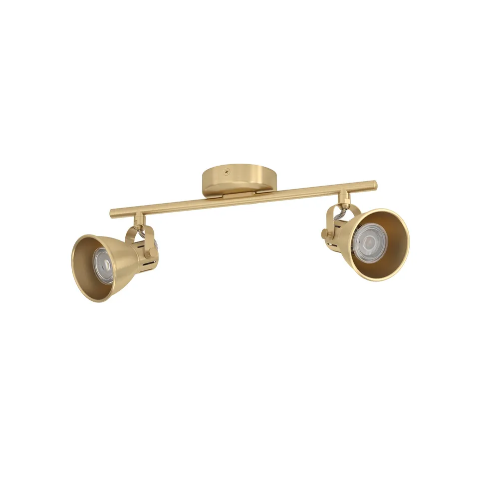 eglo-seras-led-deckenleuchte-2-flammig-schwenkbar-messing-gu10-warmwei image 1