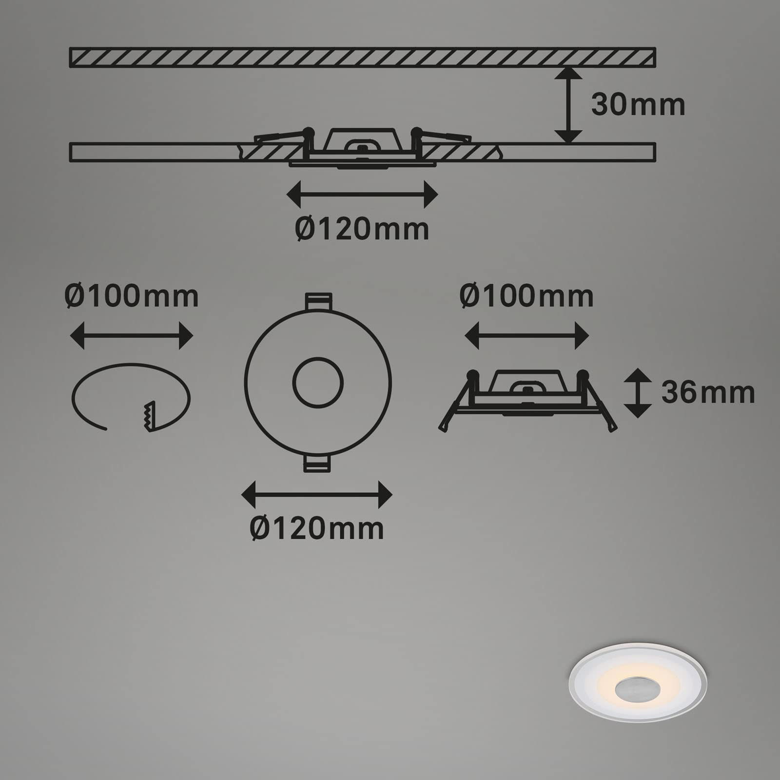 briloner-led-einbauleuchten-3er-set-bad-ip44-aluminiumfarbig-120-mm-650-lumen image 6