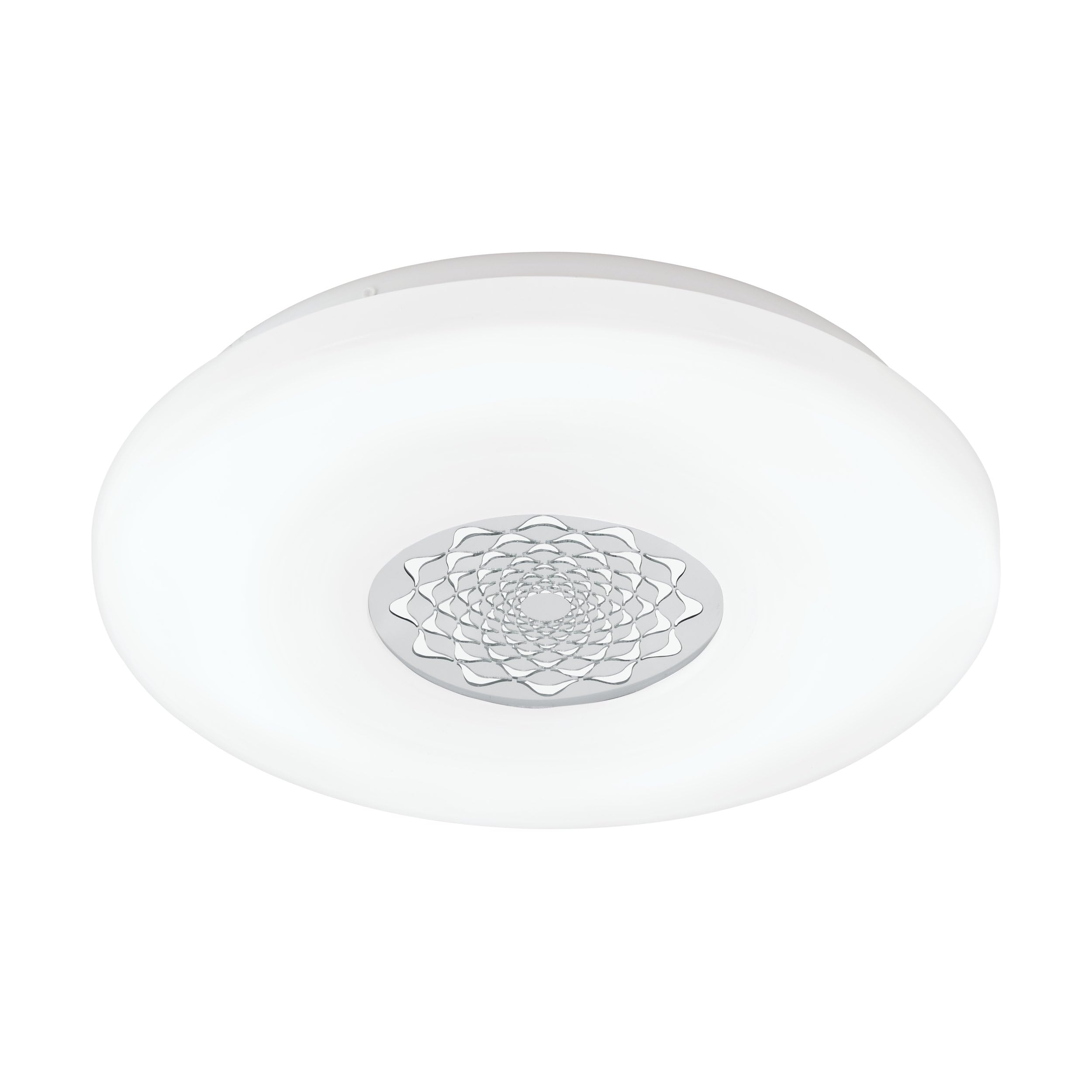 eglo-capasso-1-led-deckenlampe-rund-40-cm-wand-deckenleuchte-stahl-chrom-wei-mit image 1