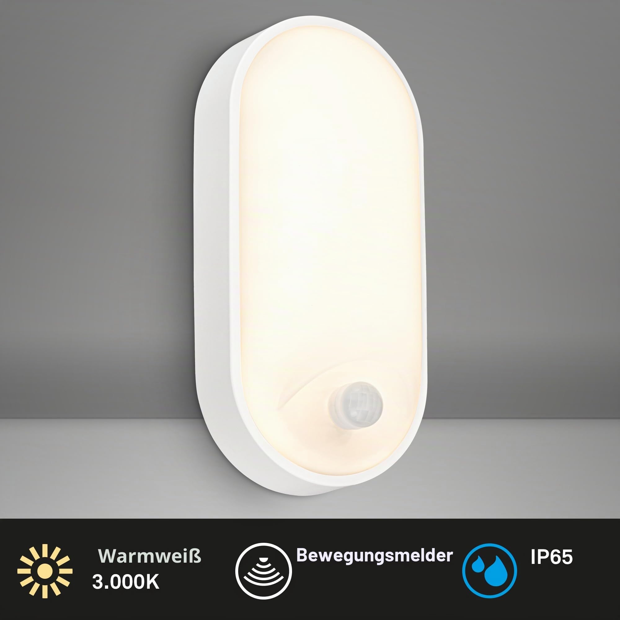 briloner-led-wandlampe-aussen-ip65-mit-bewegungsmelder-12w-wei image 2