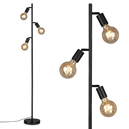 briloner-stehleuchte-3-flammig-schwenkbar-retro-schwarz-3x-e27-160cm image 8