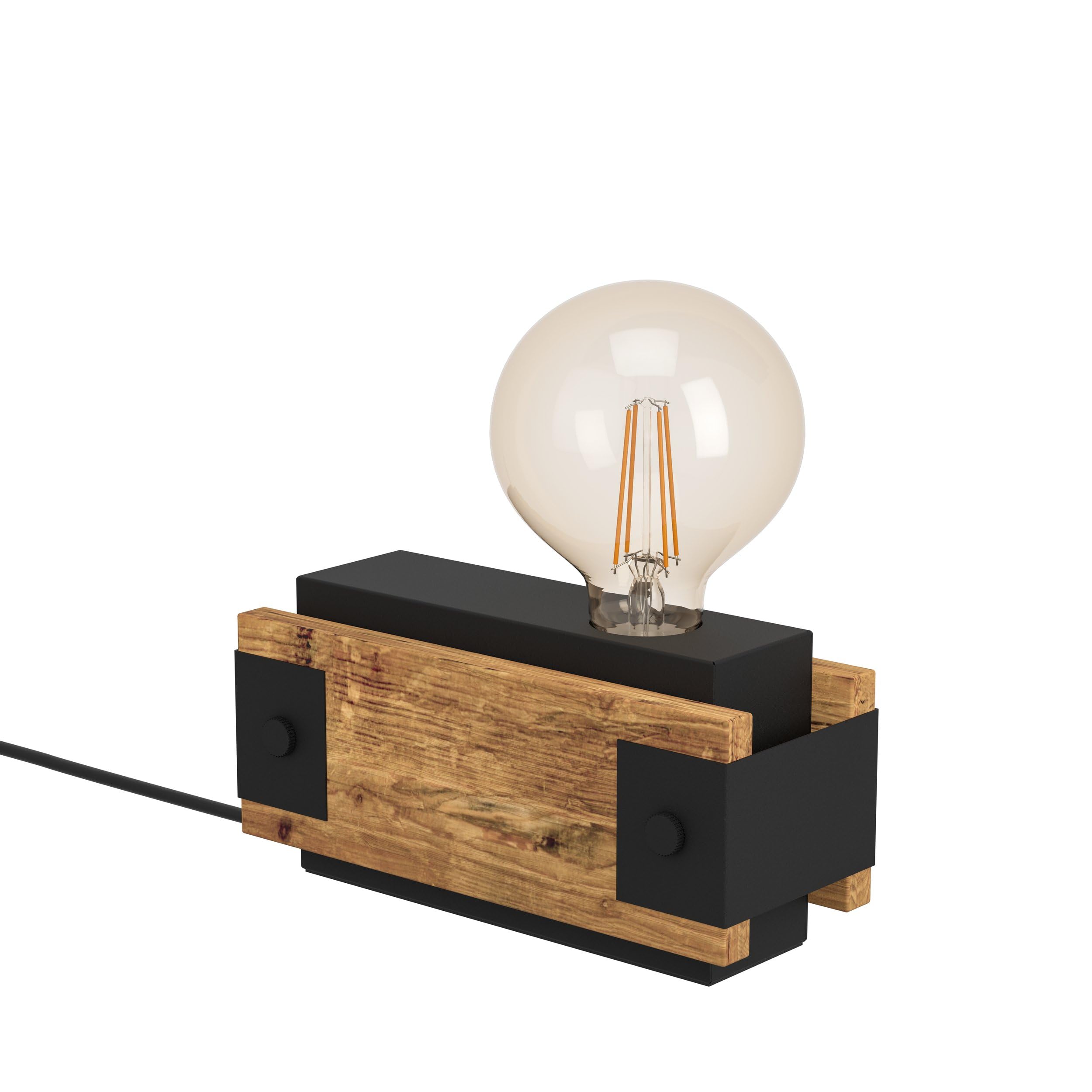 eglo-layham-5-flammige-pendelleuchte-vintage-industrial-schwarz-natur-e27 image 8
