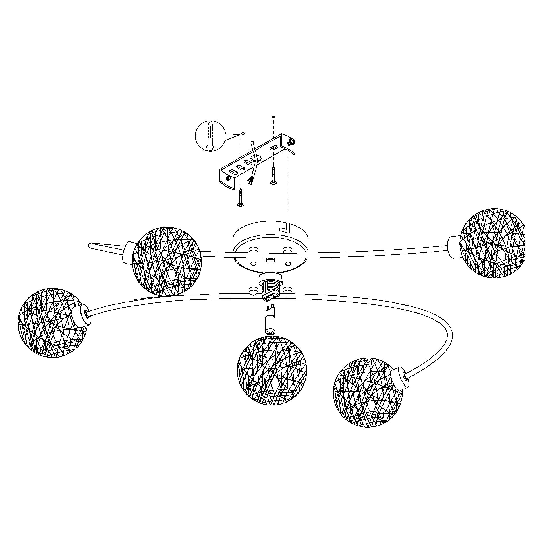 eglo-caris-led-deckenlampe-5-flammig-gold-74-5-cm-g9 image 3