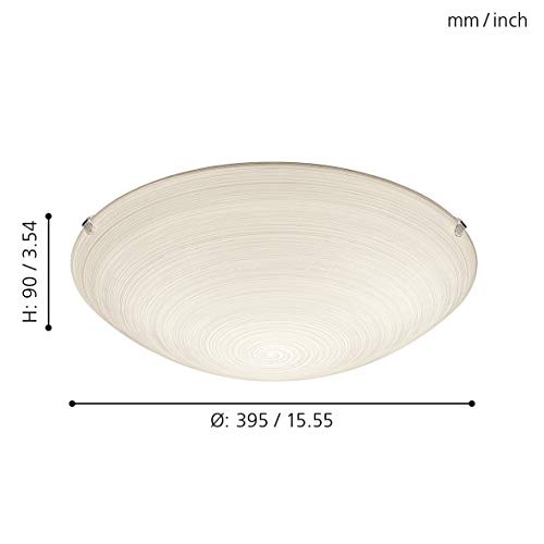 eglo-malva-deckenleuchte-1-flammig-klassik-wohnzimmerlampe-wei-beige-e27 image 6