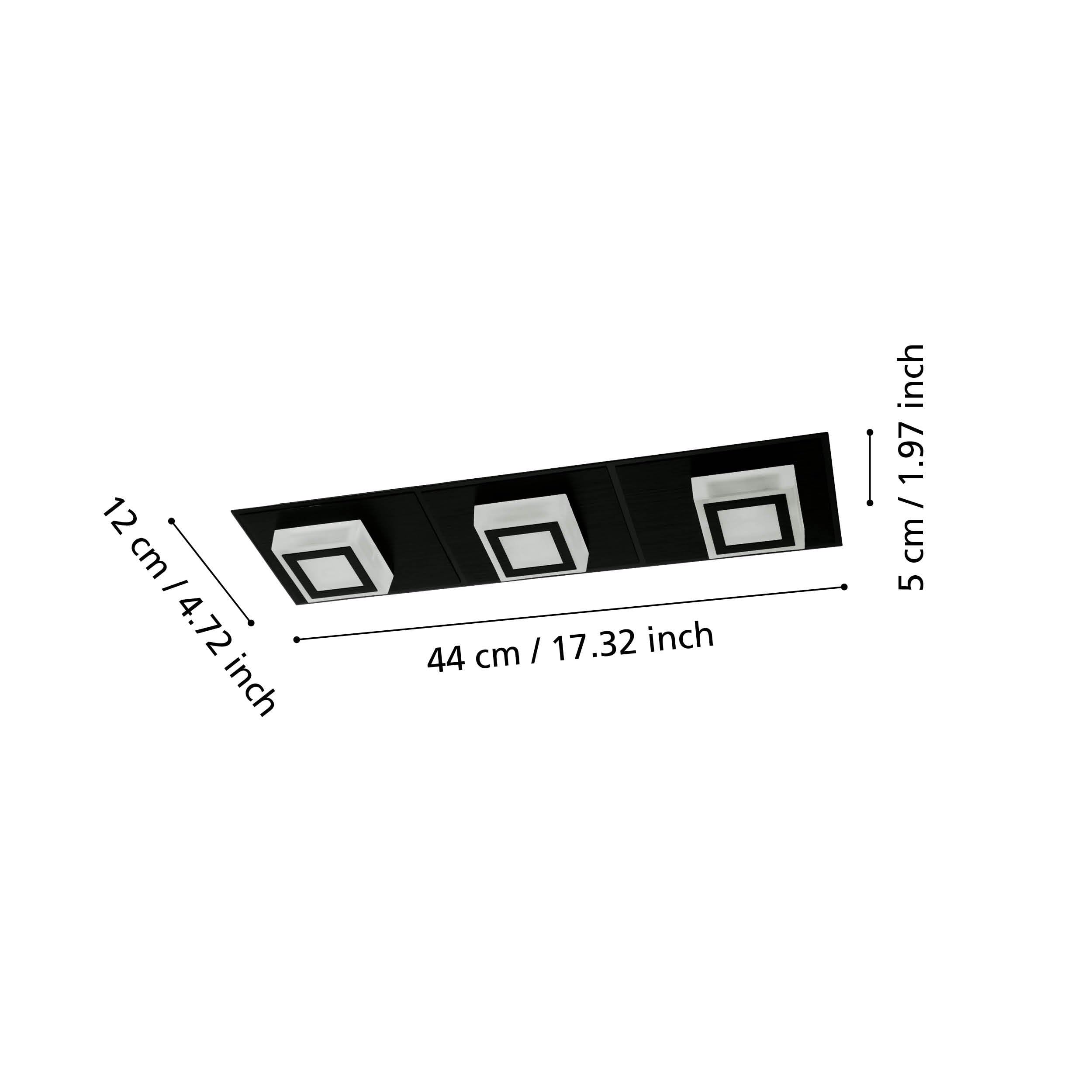 eglo-masiano-1-led-deckenleuchte-3-flammig-schwarz-satiniert-warmwei image 2