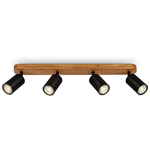 briloner-deckenlampe-vintage-4-flammig-gu10-55x6x8-5-cm-schwarz-mit-holz image 6