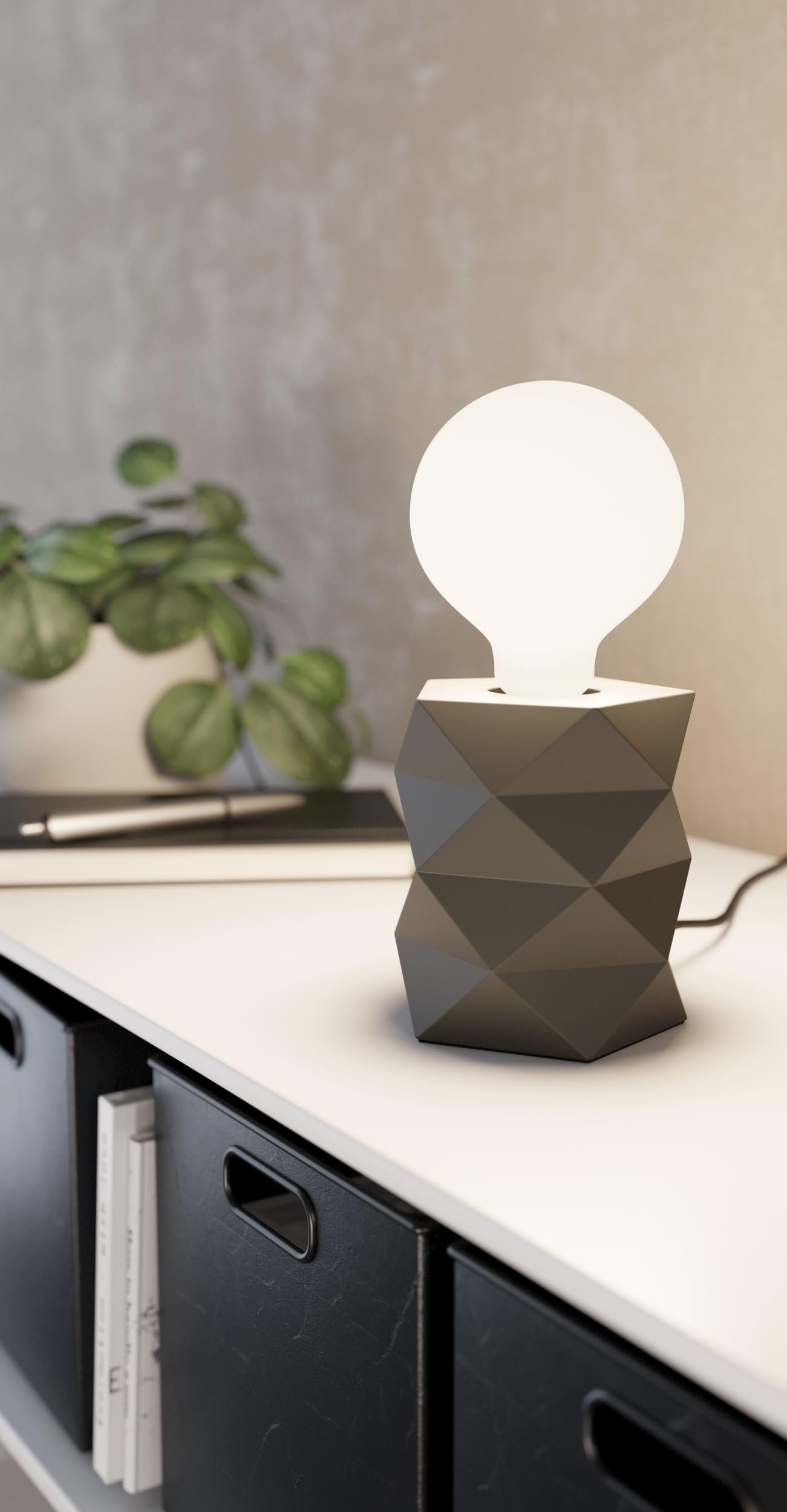eglo-swarby-tischlampe-e27-zement-grau-industrial image 3
