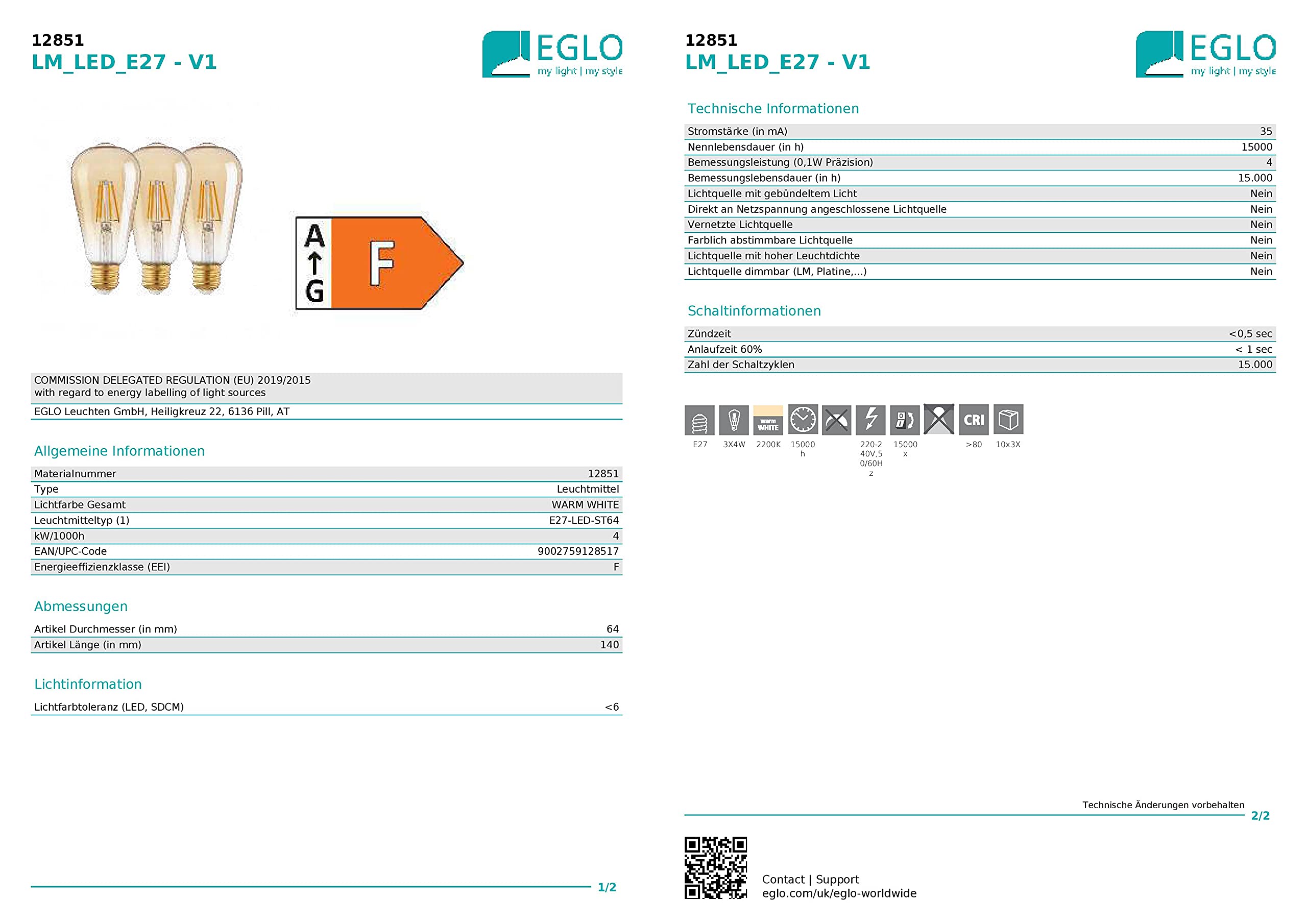 eglo-e27-led-leuchtmittel-glas-amber-warmwei-2200k-360-lumen image 5