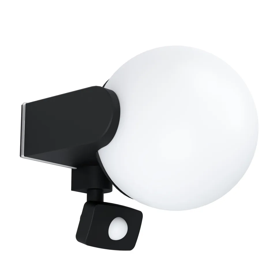 eglo-rubio-au-en-wandleuchte-mit-bewegungsmelder-schwarz-wei-e27-ip44 image 1