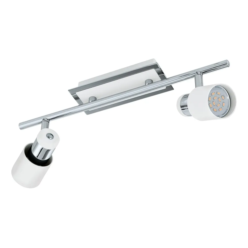 eglo-davida-led-deckenleuchte-2-flammig-deckenspot-chrom-wei-mit-gu10 image 1