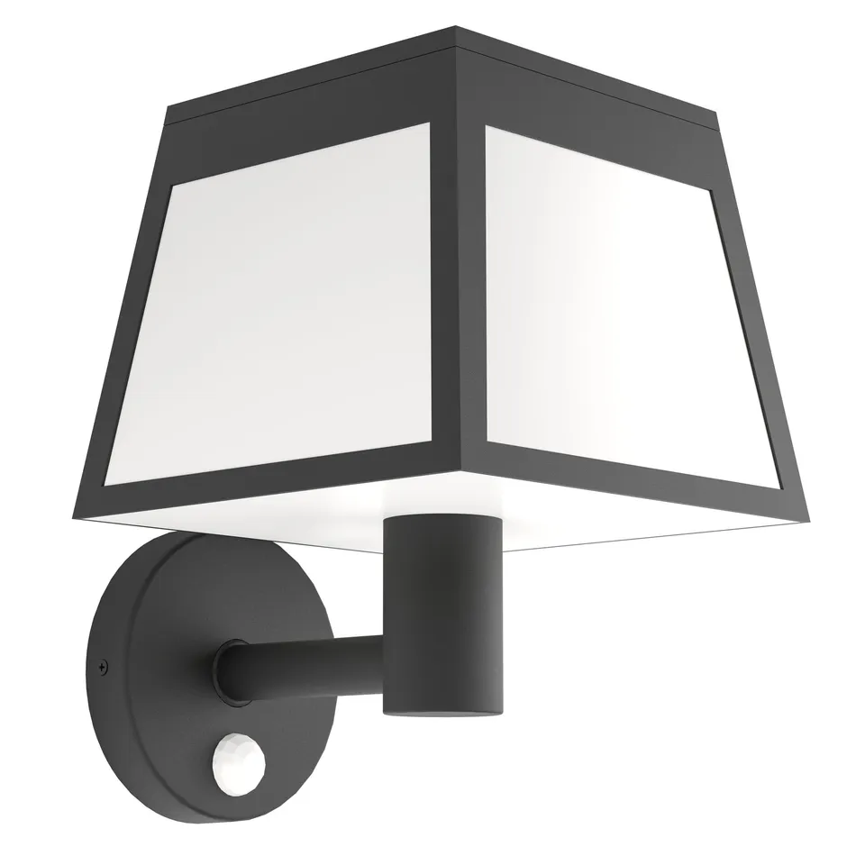 eglo-altilia-led-solar-wandlampe-au-en-schwarz-wei-mit-bewegungsmelder-ip44 image 1