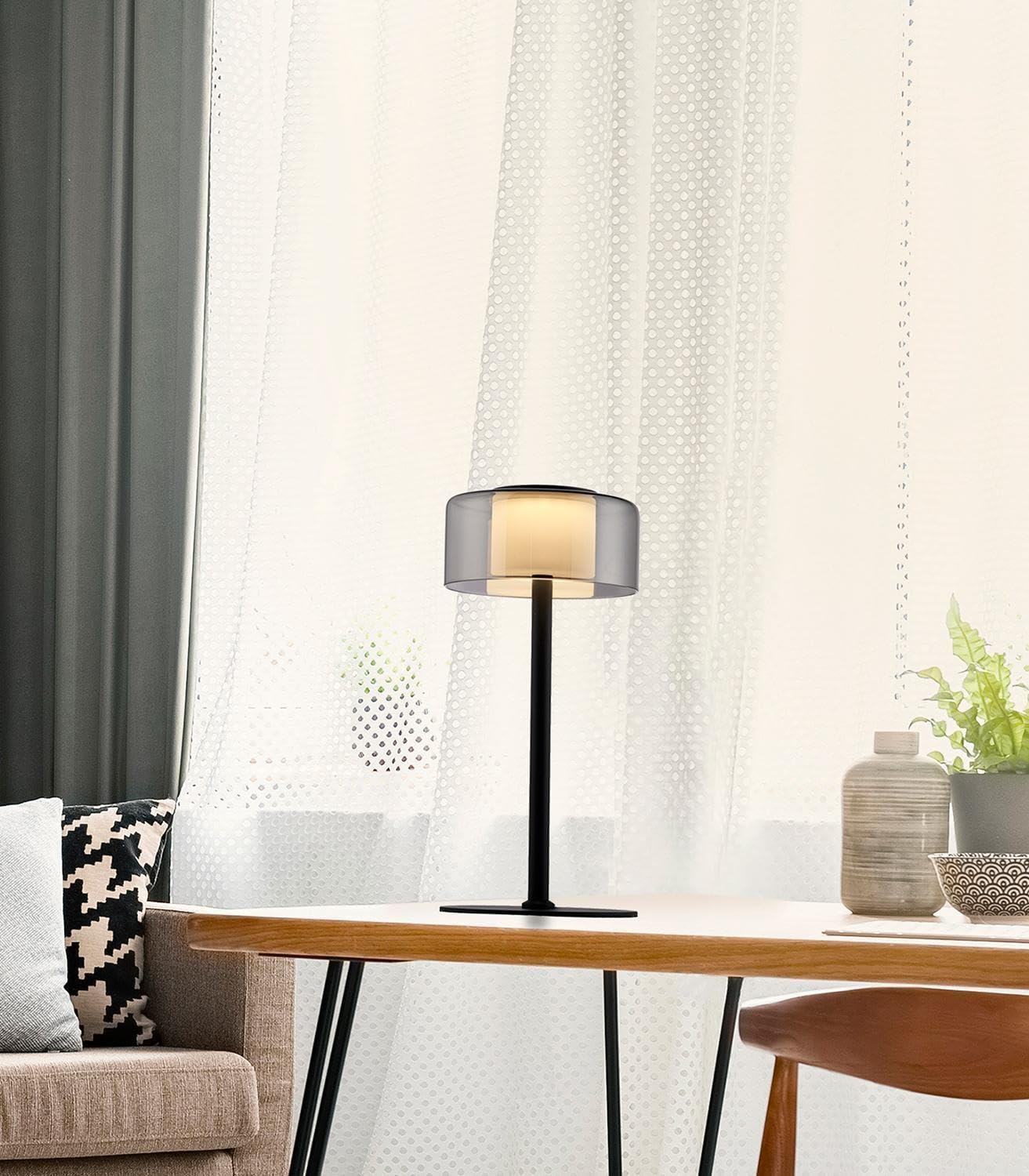 paul-neuhaus-rika-led-tischlampe-33-cm-metall-schwarz-glas-rauchfarben-dimmbar-t image 5