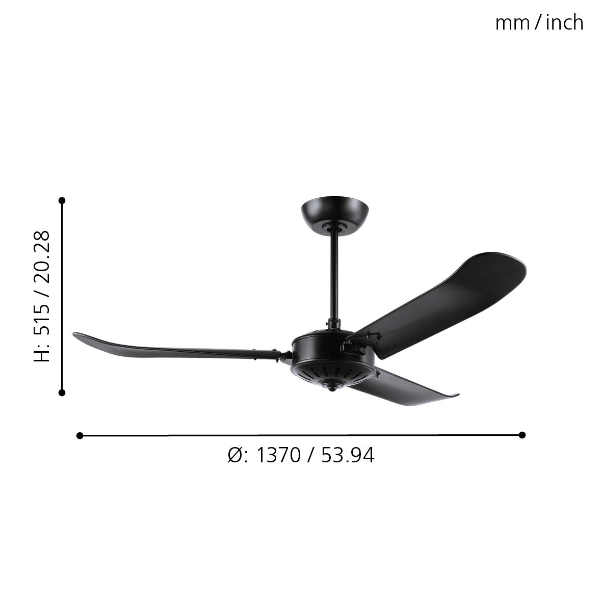 eglo-hoi-an-deckenventilator-137-cm-3-fl-gel-ventilator-schwarz-matt-mit-fernbed image 5