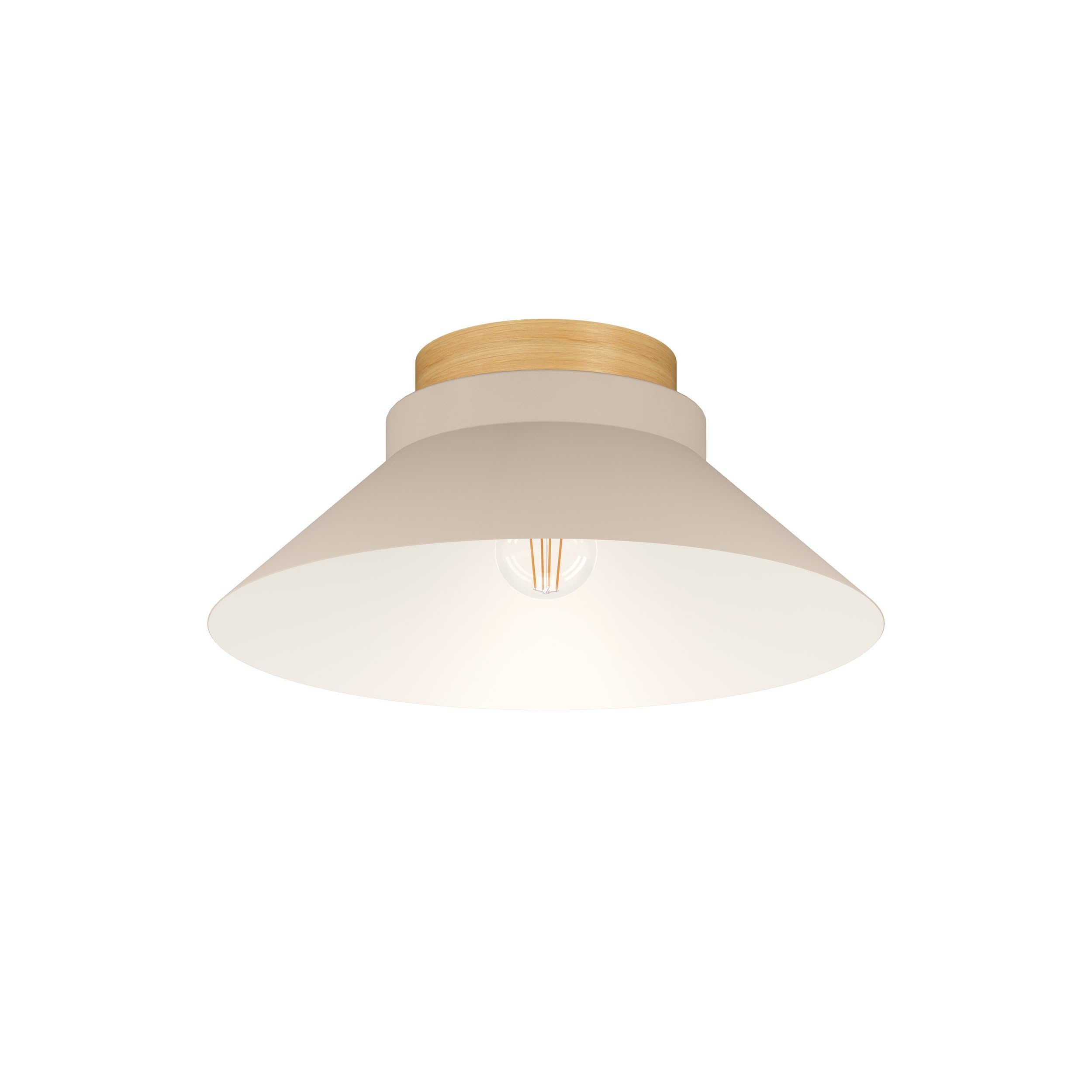eglo-moharras-deckenlampe-skandi-boho-holz-natur-sand-40-cm-e27 image 1