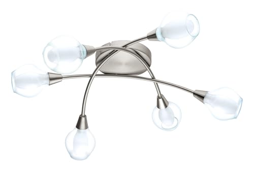 eglo-arnado-deckenlampe-6-flammig-g9-nickel-matt-glas-satiniert-59-5-cm image 2