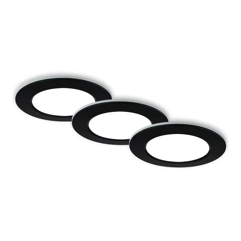briloner-bad-einbaustrahler-3er-set-schwarz-mit-fernbedienung-cct-dimmbar-ip44 image 1