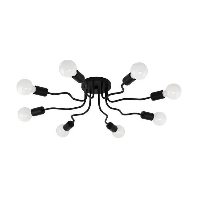eglo-orazio-deckenlampe-8-flammig-deckenleuchte-stahl-schwarz-e27-68-cm image 1
