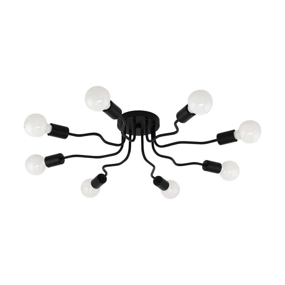 eglo-orazio-deckenlampe-8-flammig-deckenleuchte-stahl-schwarz-e27-68-cm image 1