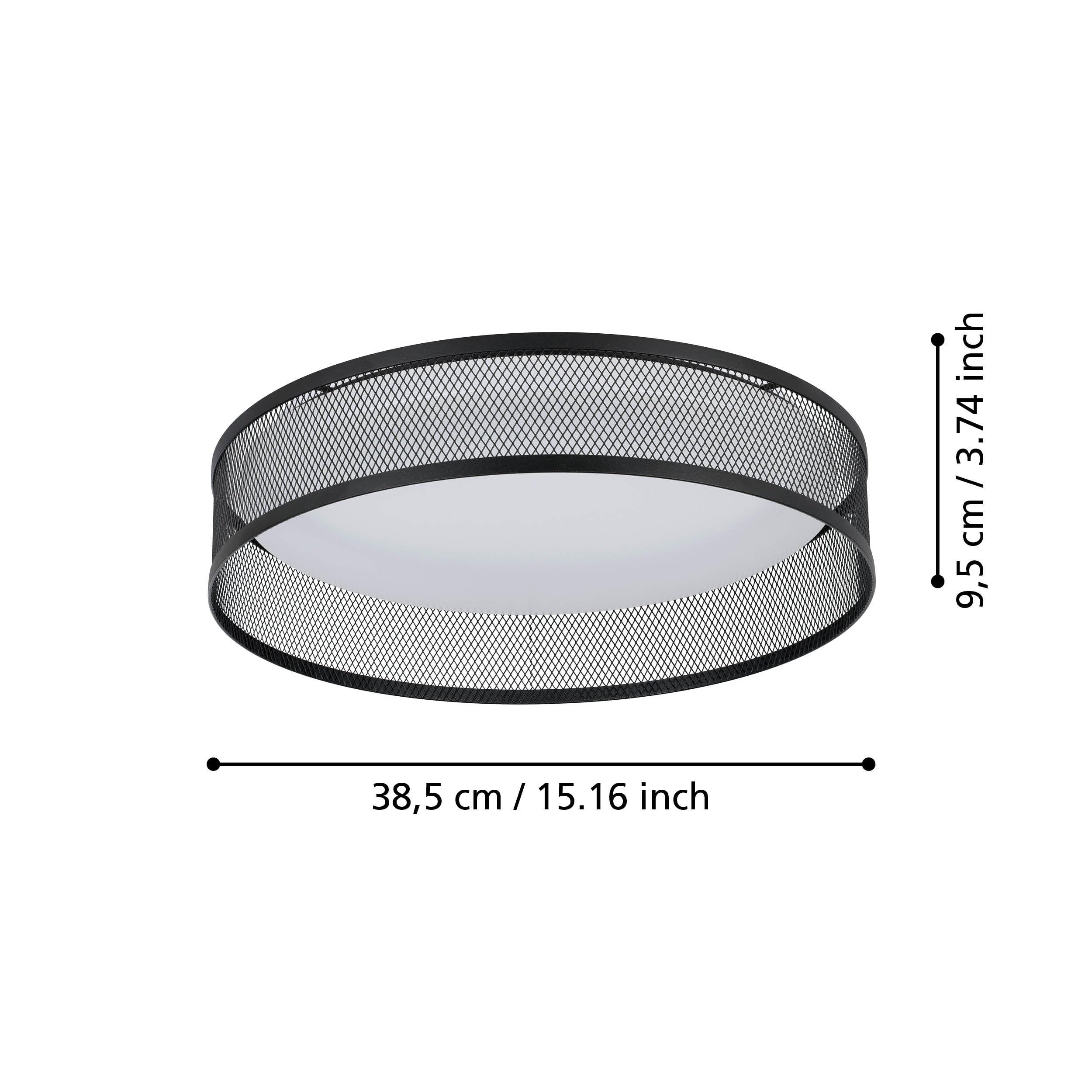 eglo-luppineria-led-deckenlampe-rund-38-5-cm-schwarz-mit-gitter-2400-lm image 6
