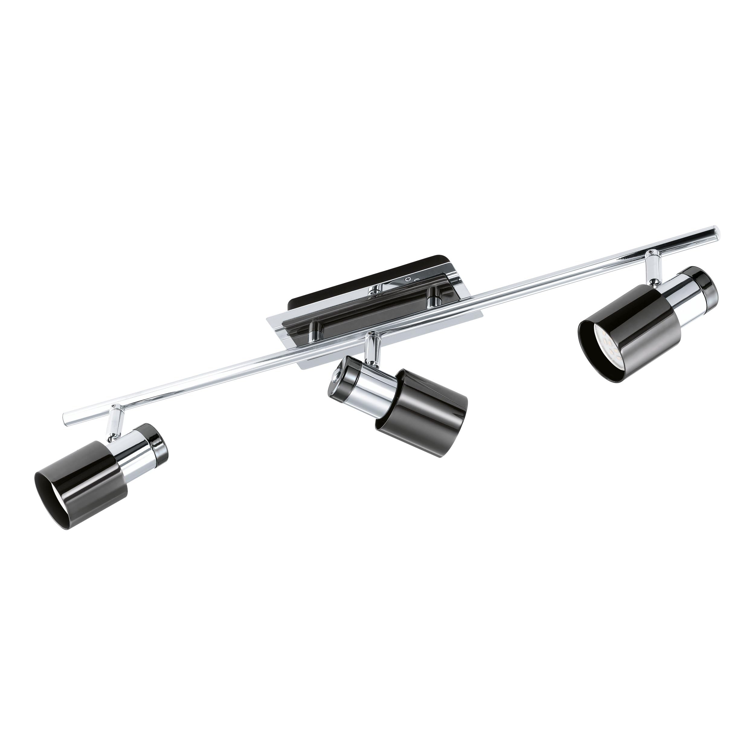 eglo-davida-1-led-deckenlampe-3-flammig-gu10-chrom-nickel-nero image 1