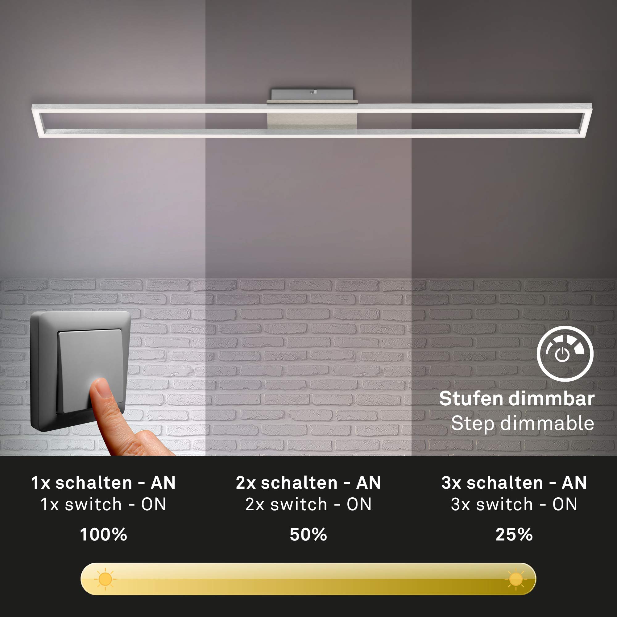 briloner-led-deckenlampe-dimmbar-110x12x5-cm-aluminiumfarbig-warmwei image 3