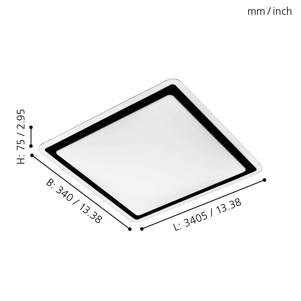 eglo-competa-2-led-deckenleuchte-quadratisch-34-cm-wei-schwarz image 2