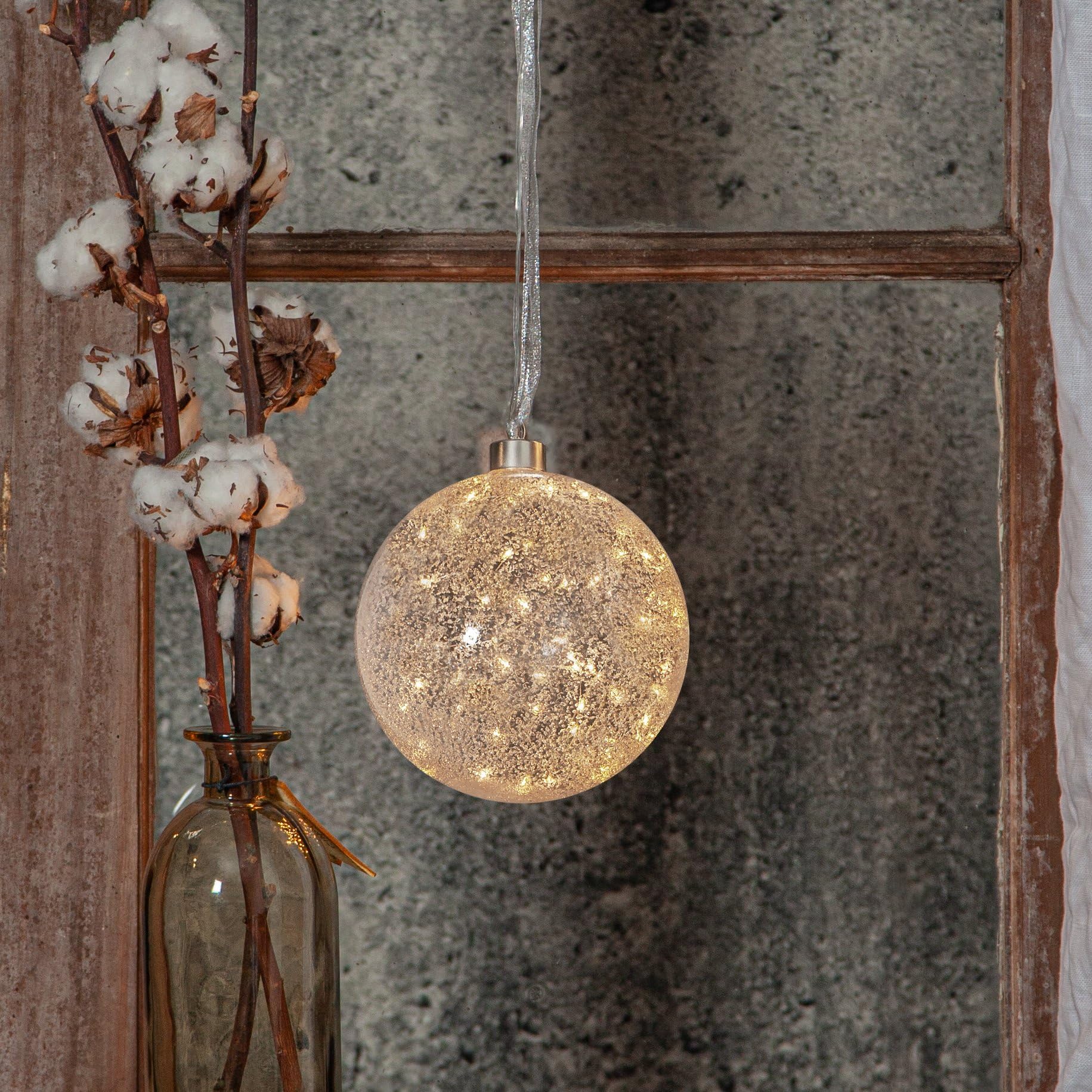 eglo-led-weihnachtskugel-deko-h-ngeleuchte-glas-15-cm-warmwei image 2