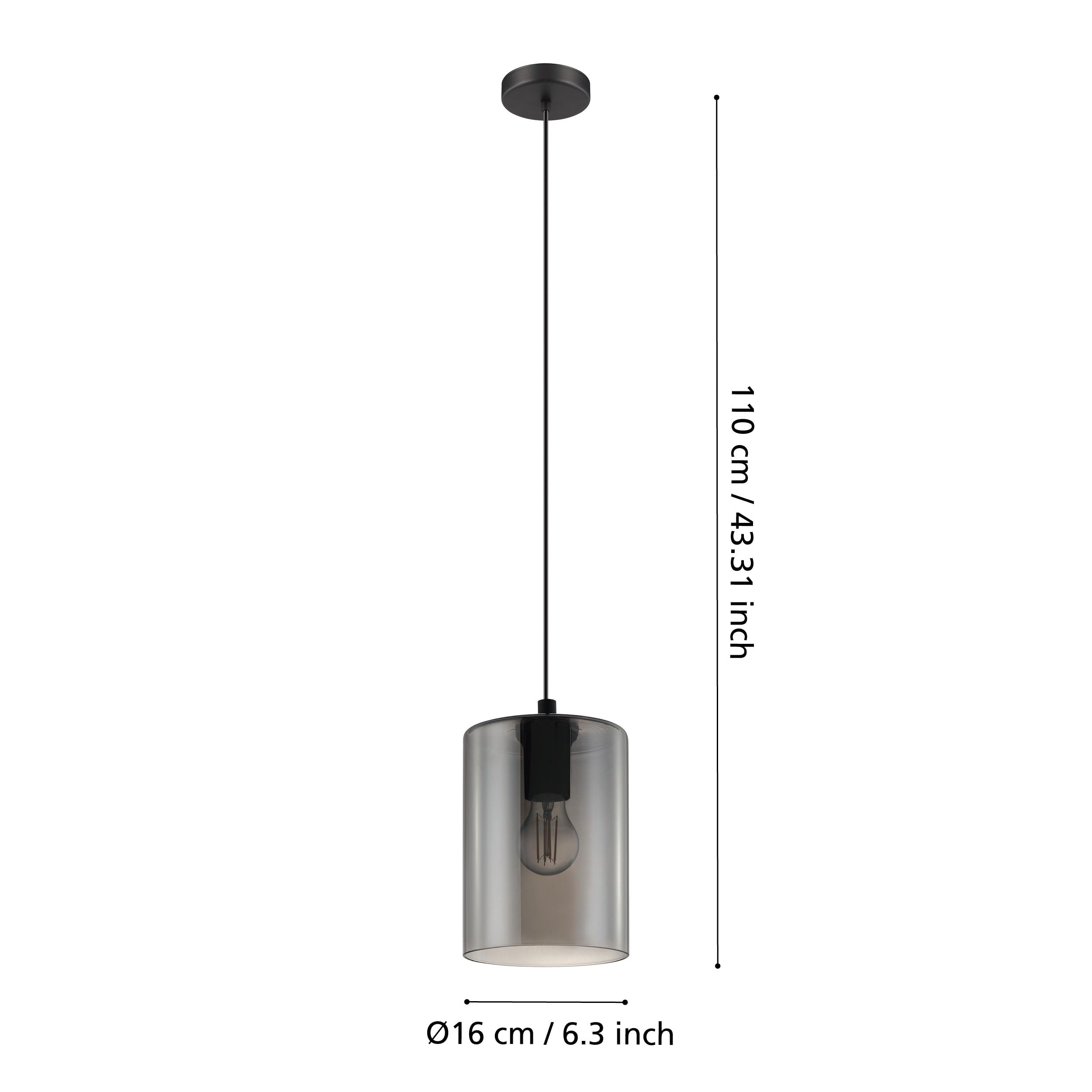 eglo-cadaques-1-pendelleuchte-e27-16-cm-stahl-silber-mit-rauchglas image 6