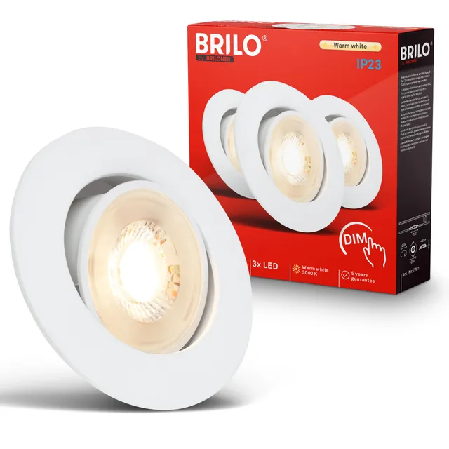 briloner-3er-set-led-einbaustrahler-230v-flach-dimmbar-schwenkbar-wei image 1