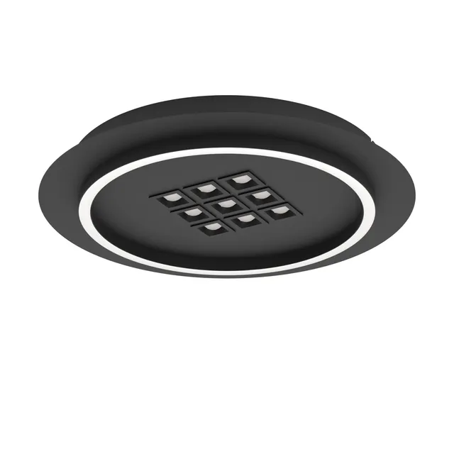 eglo-balazote-led-deckenleuchte-rund-38-cm-dimmbar-mit-fernbedienung-schwarz-wei image 1