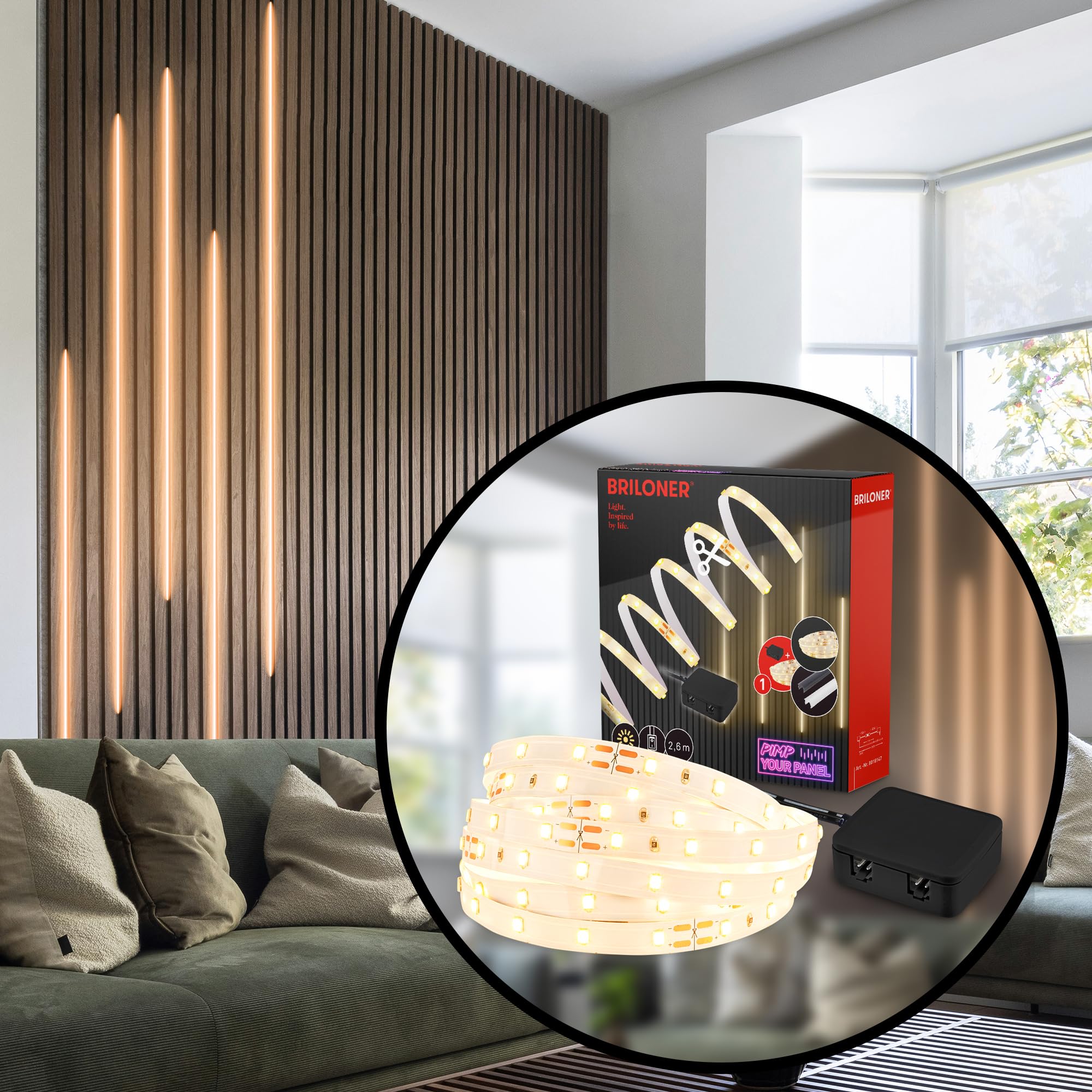 briloner-pimp-your-panel-led-strip-starterset-2-6m-warmwei-wei image 2