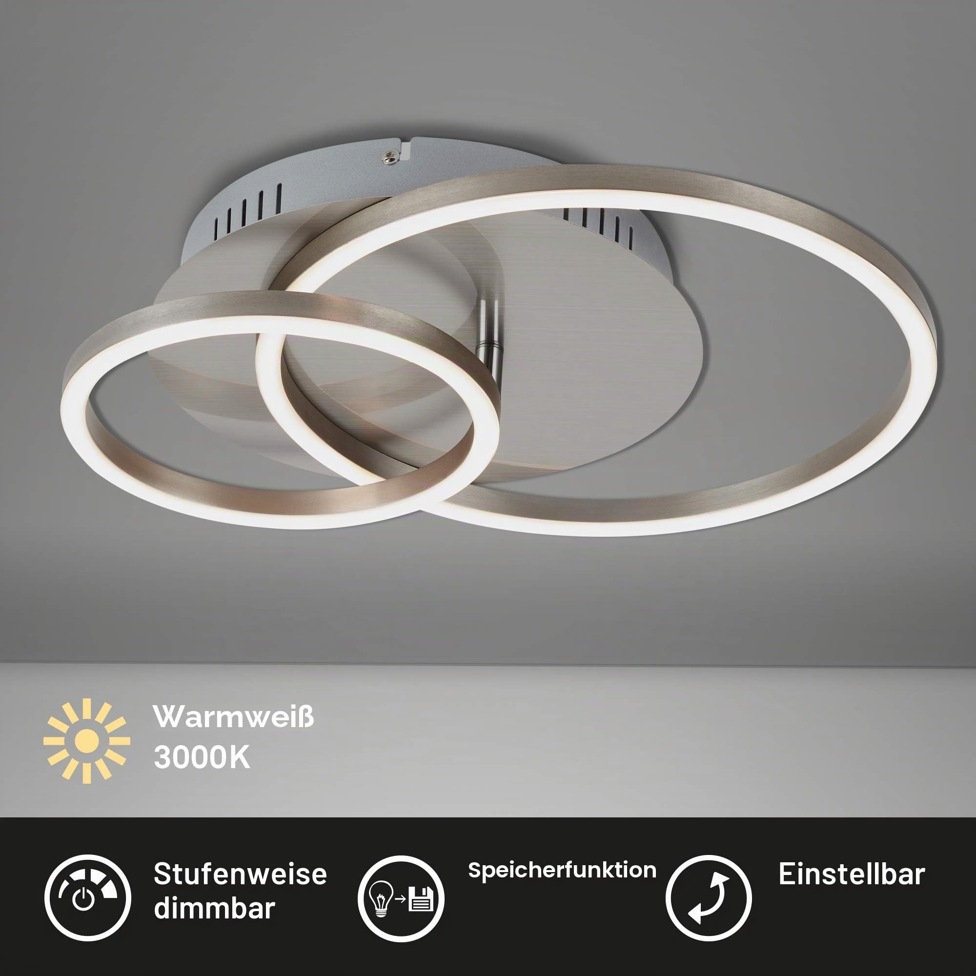 briloner-frame-led-deckenleuchte-dimmbar-30w-2400lm-warmwei-matt-nickel image 2