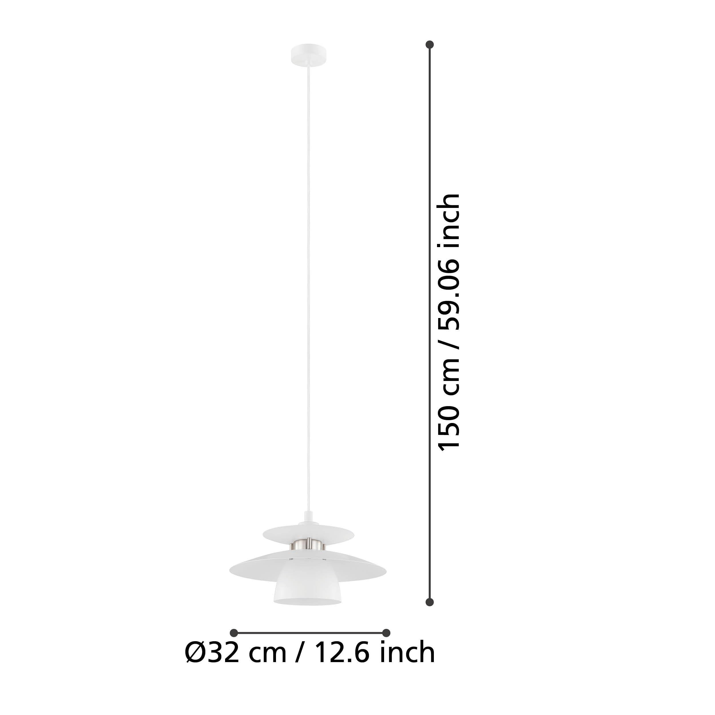 eglo-brenda-pendellampe-e27-wei-nickel-matt-32-cm image 6