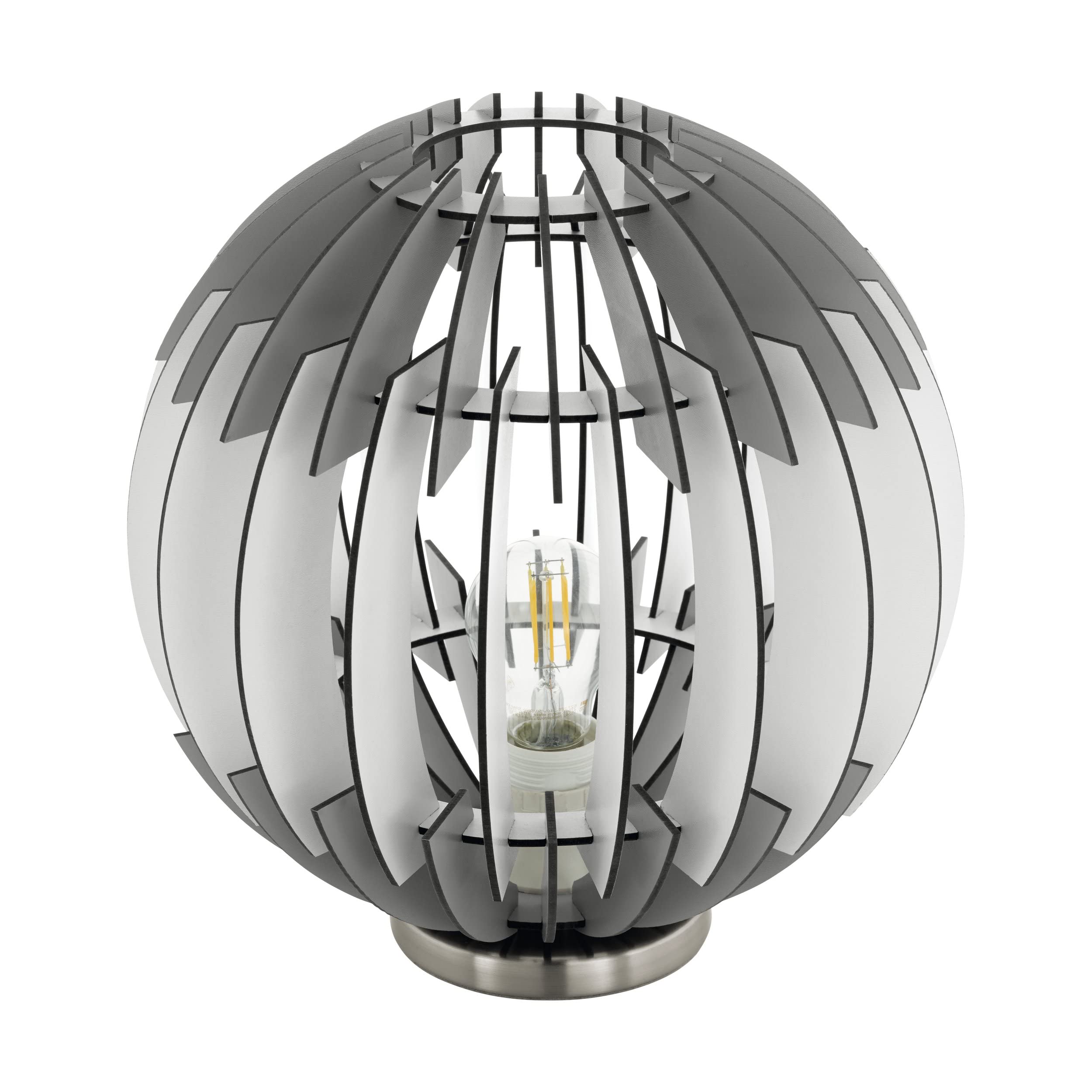 eglo-cossano-tischlampe-vintage-e27-holz-grau-wei image 1