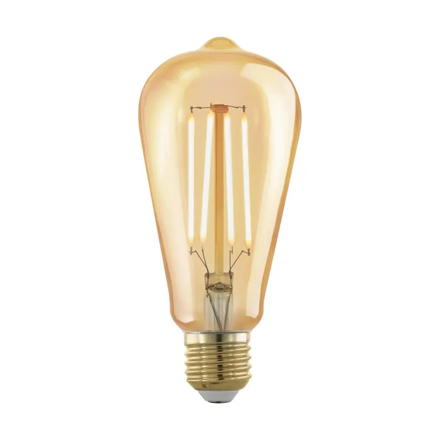 eglo-led-e27-golden-vintage-st64-edison-4w-320lm-1700k-dimmbar-6-4-cm image 1